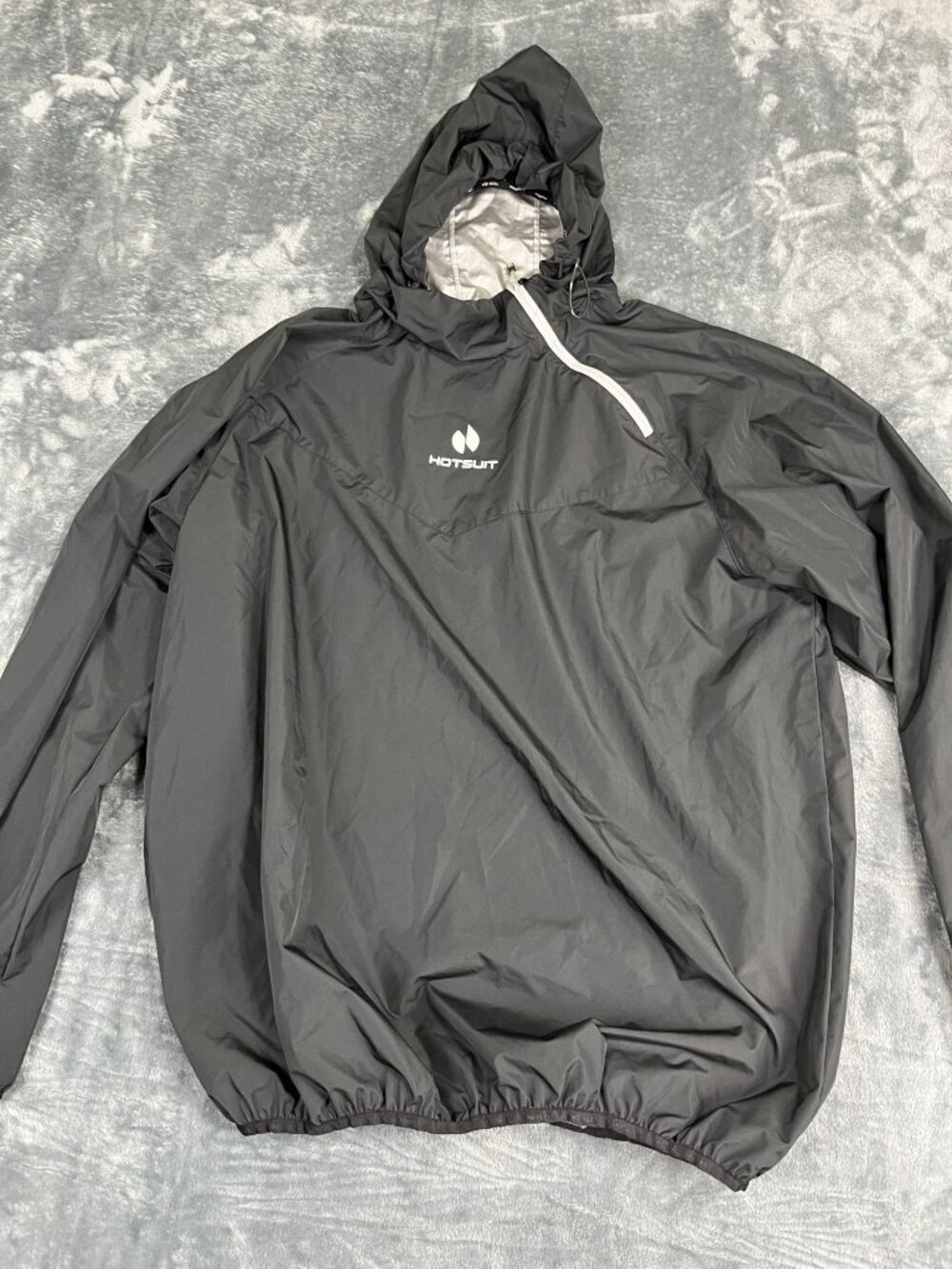 Hotsuit Unisex 3XL Black Sauna Sweat Jacket With Hood